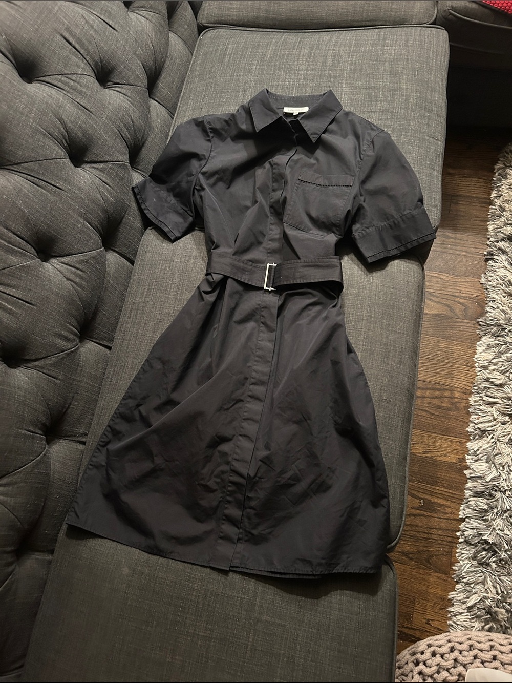 Lafayette 148 Black Shirt Dress Size 4 Like New